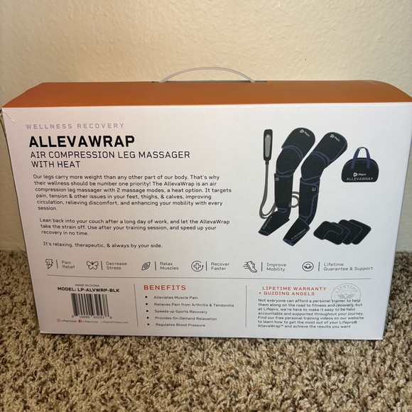 LifePro AllevaWrap Air Compression Leg Massager with Heat - Picture 3 of 9